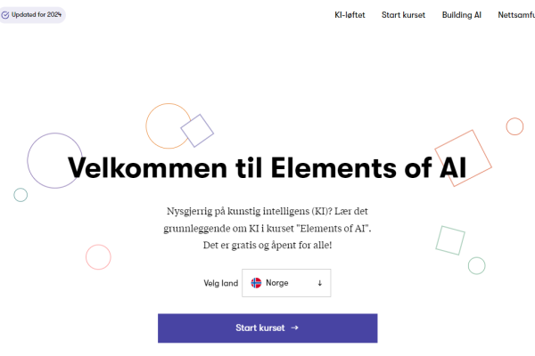 Elements of AI (gratis kurs ved NTNU)