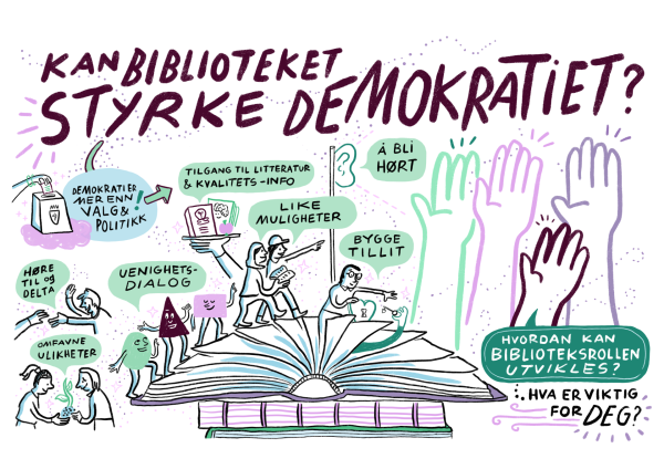 Illustrasjon: Kan biblioteket styrke demokratiet?